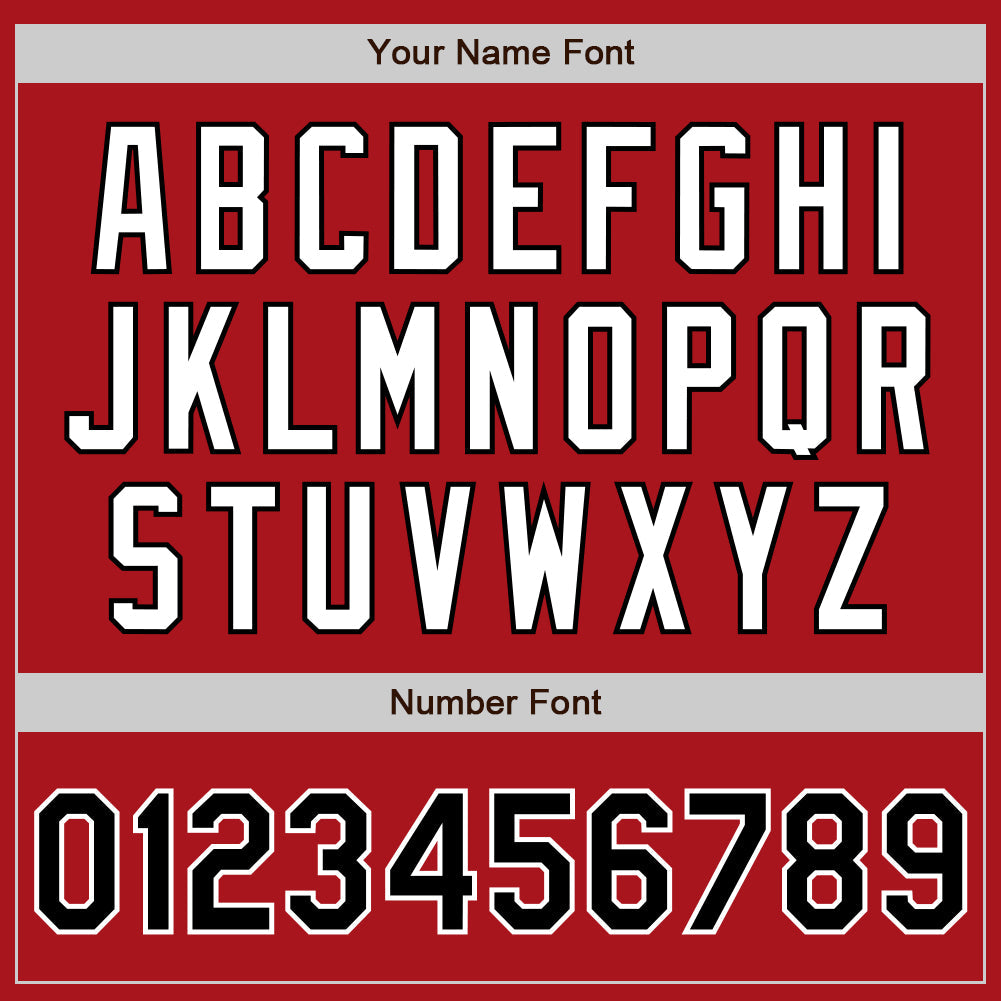 Custom Red Black-White Authentic Two Tone Baseball Jersey view 5