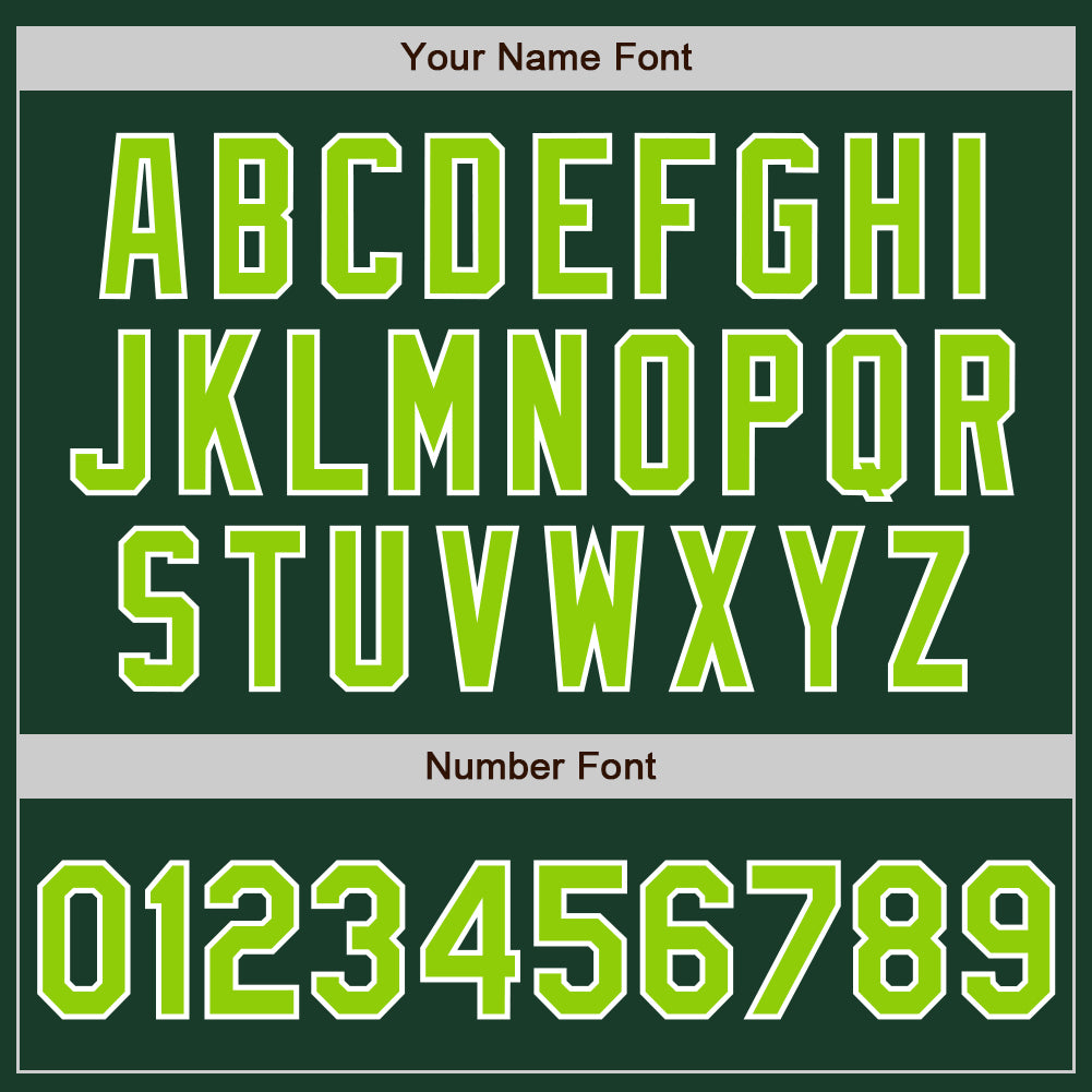 Custom Green Neon Green-White Authentic Two Tone Baseball Jersey view 5
