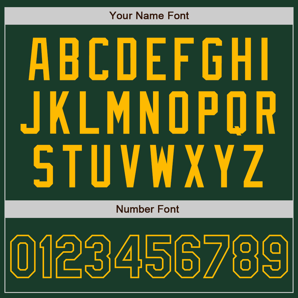 Custom Green Gold Authentic Two Tone Baseball Jersey view 5