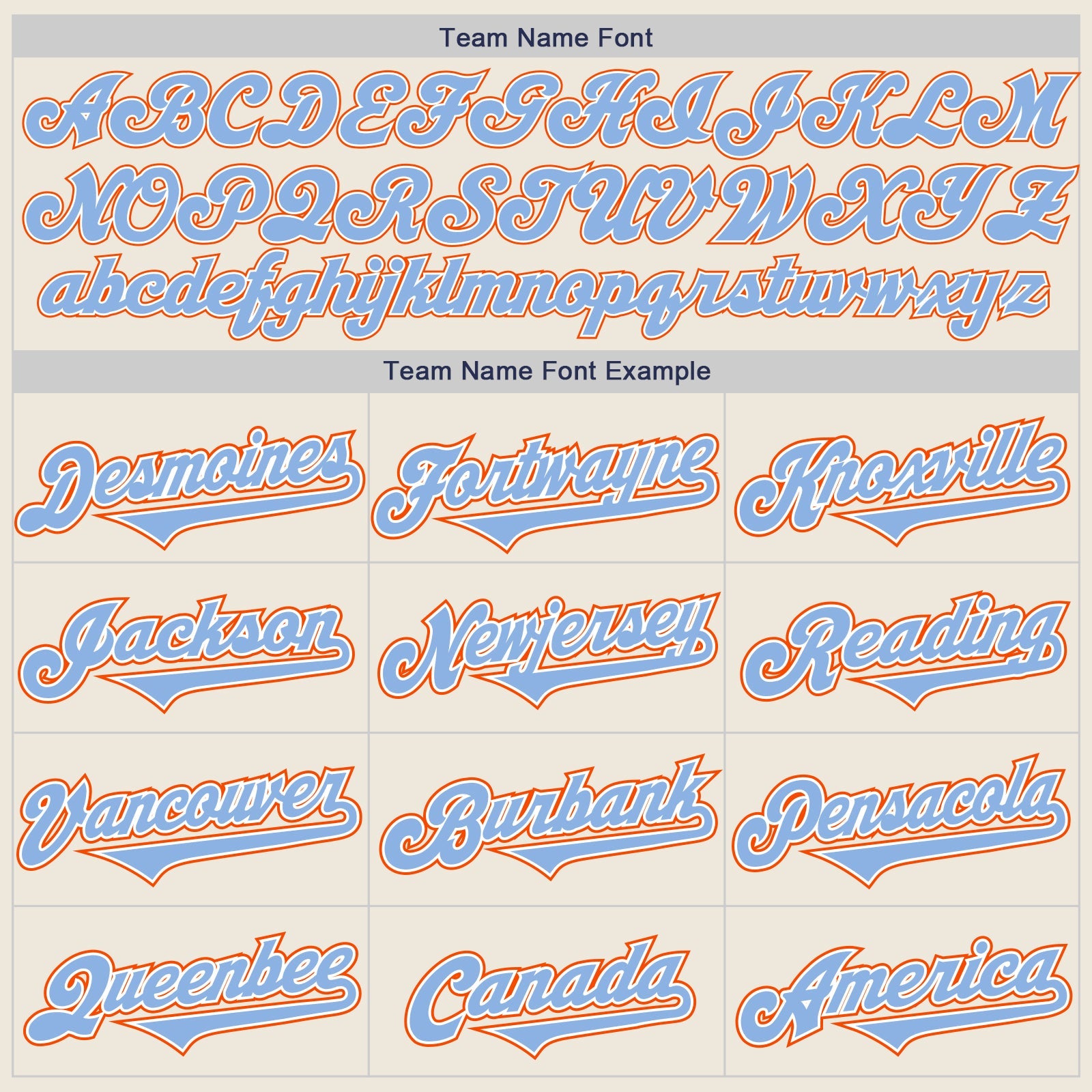 Custom Cream Light Blue White-Orange Authentic Two Tone Baseball Jersey view 4