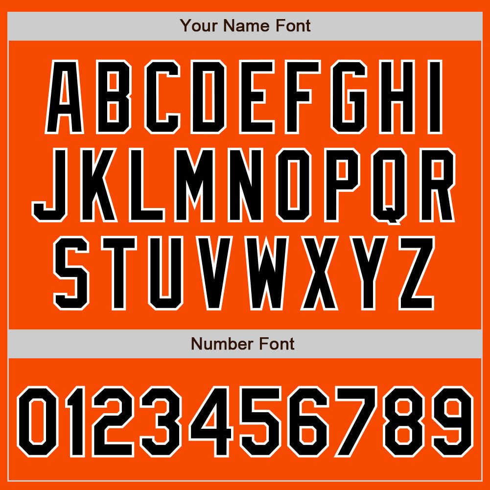 Custom Orange Black-White Authentic Two Tone Baseball Jersey view 5