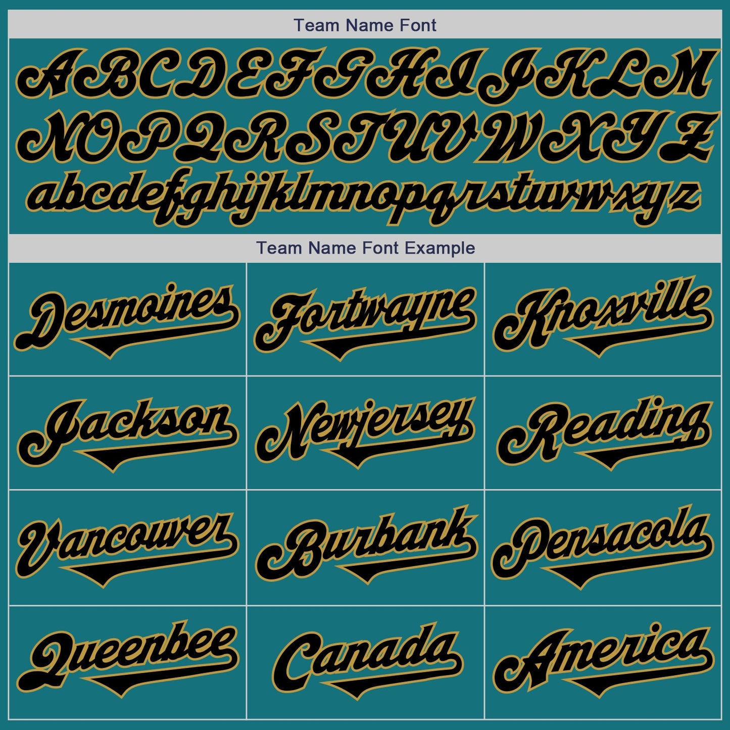Custom Teal Black-Old Gold Authentic Two Tone Baseball Jersey view 4