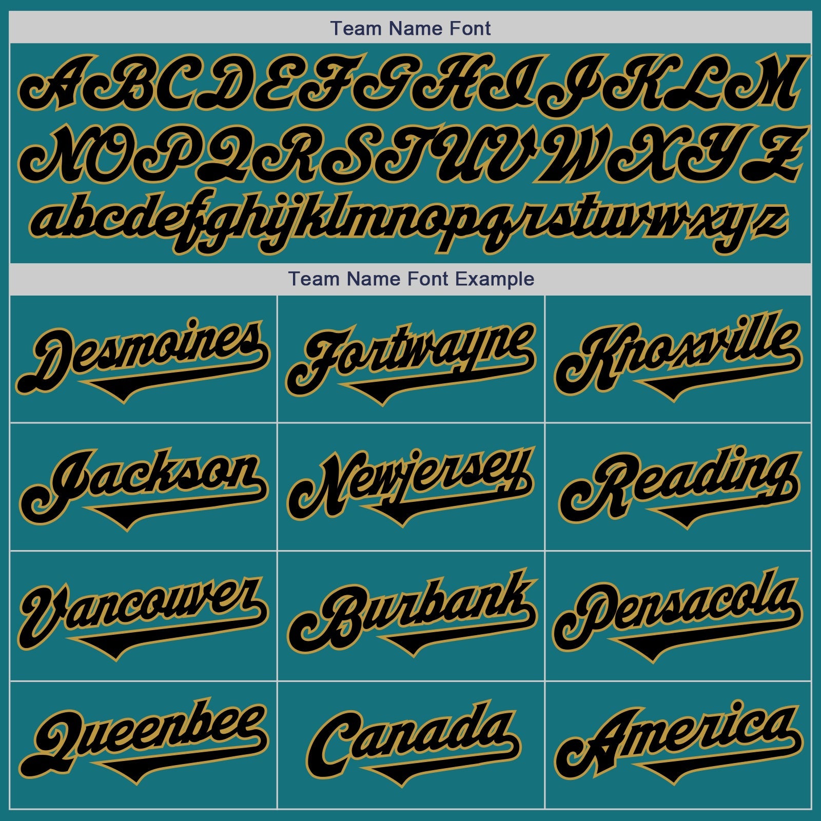 Custom Teal Black-Old Gold Authentic Two Tone Baseball Jersey view 4