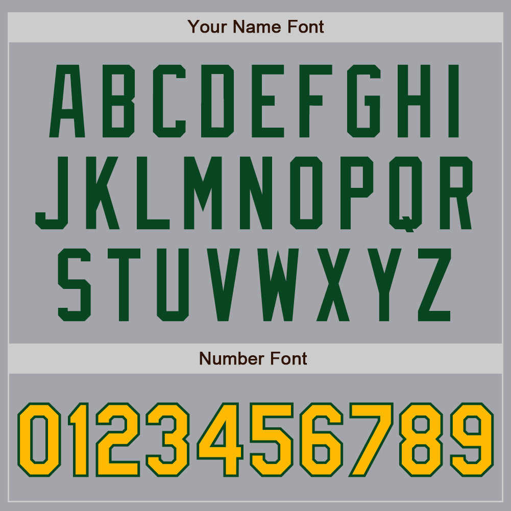 Custom Gray Gold-Green Authentic Two Tone Baseball Jersey view 5
