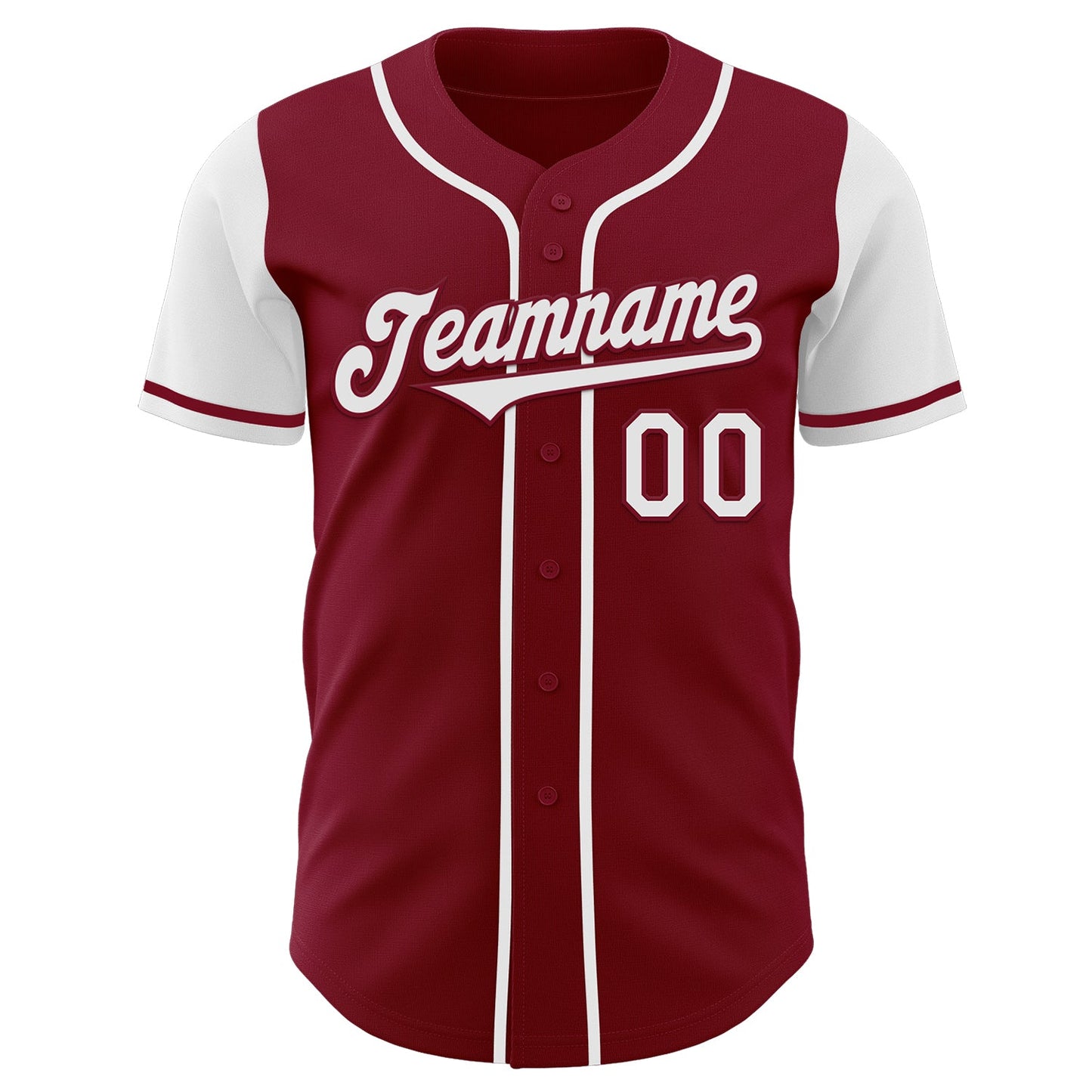 Custom Crimson White Authentic Two Tone Baseball Jersey view 2
