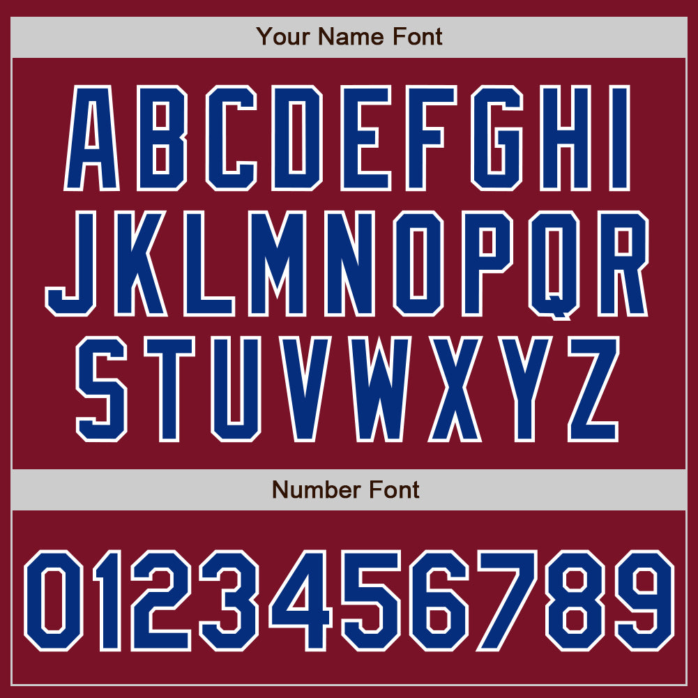Custom Crimson Royal-White Authentic Two Tone Baseball Jersey view 5