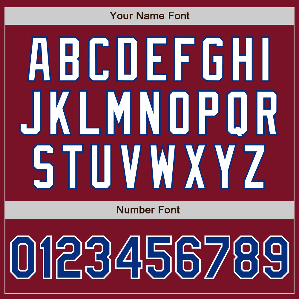 Custom Crimson Royal-White Authentic Two Tone Baseball Jersey view 5