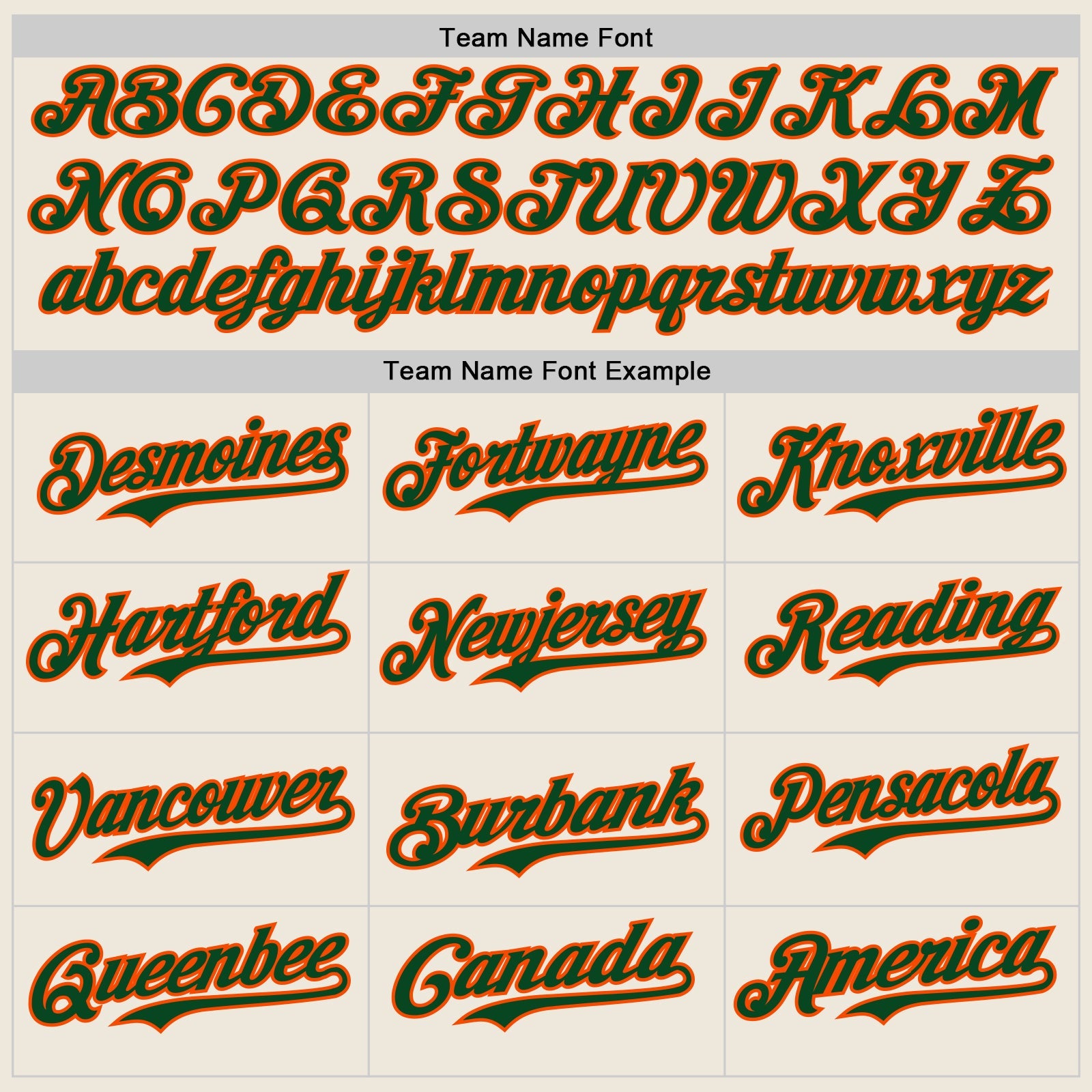 Custom Cream Green Pinstripe Orange Authentic Two Tone Baseball Jersey view 4