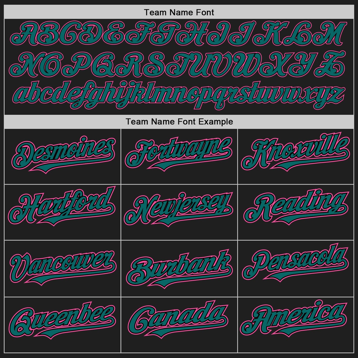 Custom Black Teal Pinstripe Pink Authentic Two Tone Baseball Jersey view 4