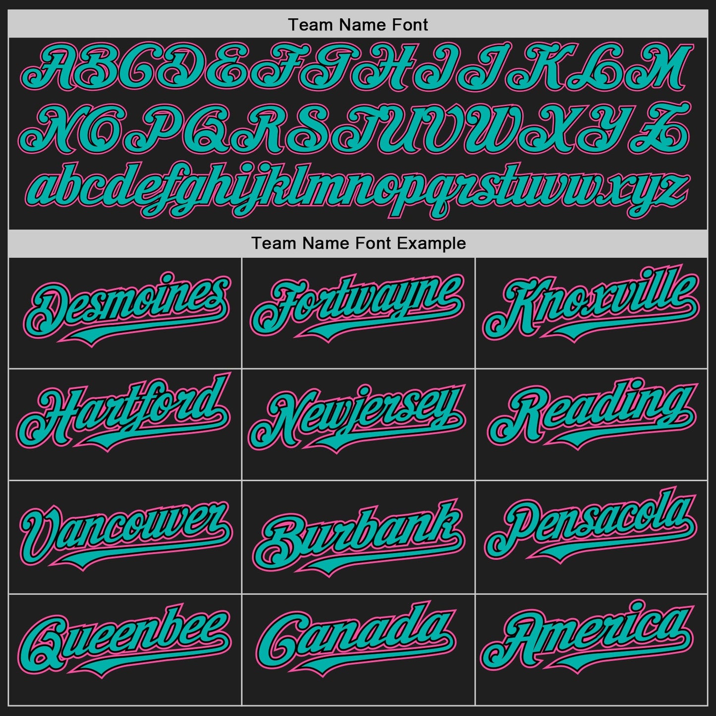 Custom Black Aqua Pinstripe Pink Authentic Two Tone Baseball Jersey view 4