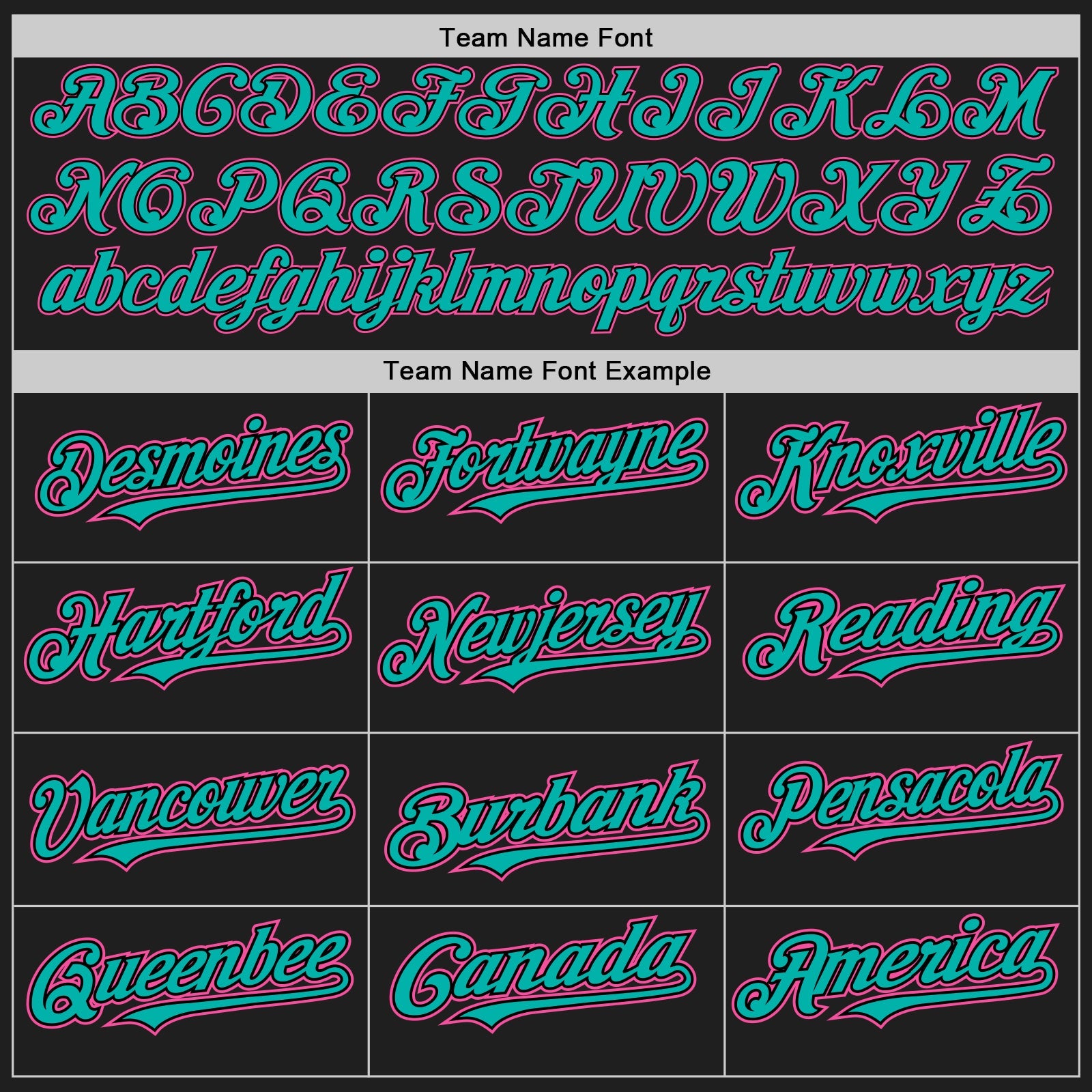 Custom Black Aqua Pinstripe Pink Authentic Two Tone Baseball Jersey view 4