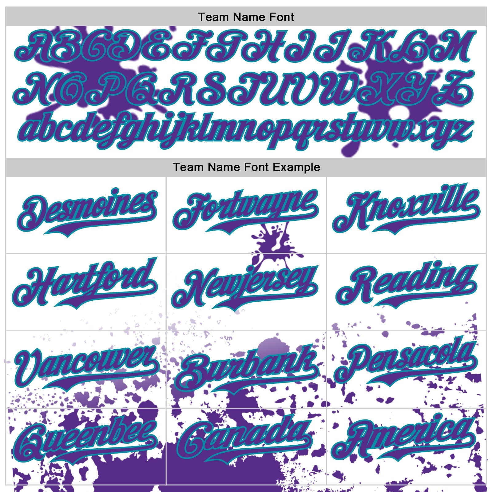 Custom White Purple Teal-Gray Splatter Camo Two Tone Authentic Baseball Jersey view 4