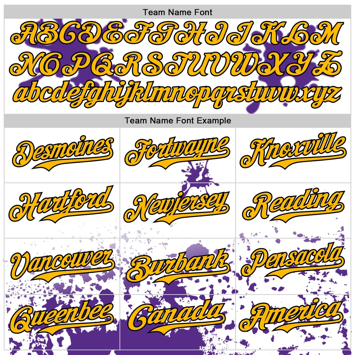 Custom White Gold Black-Purple Splatter Camo Two Tone Authentic Baseball Jersey view 4
