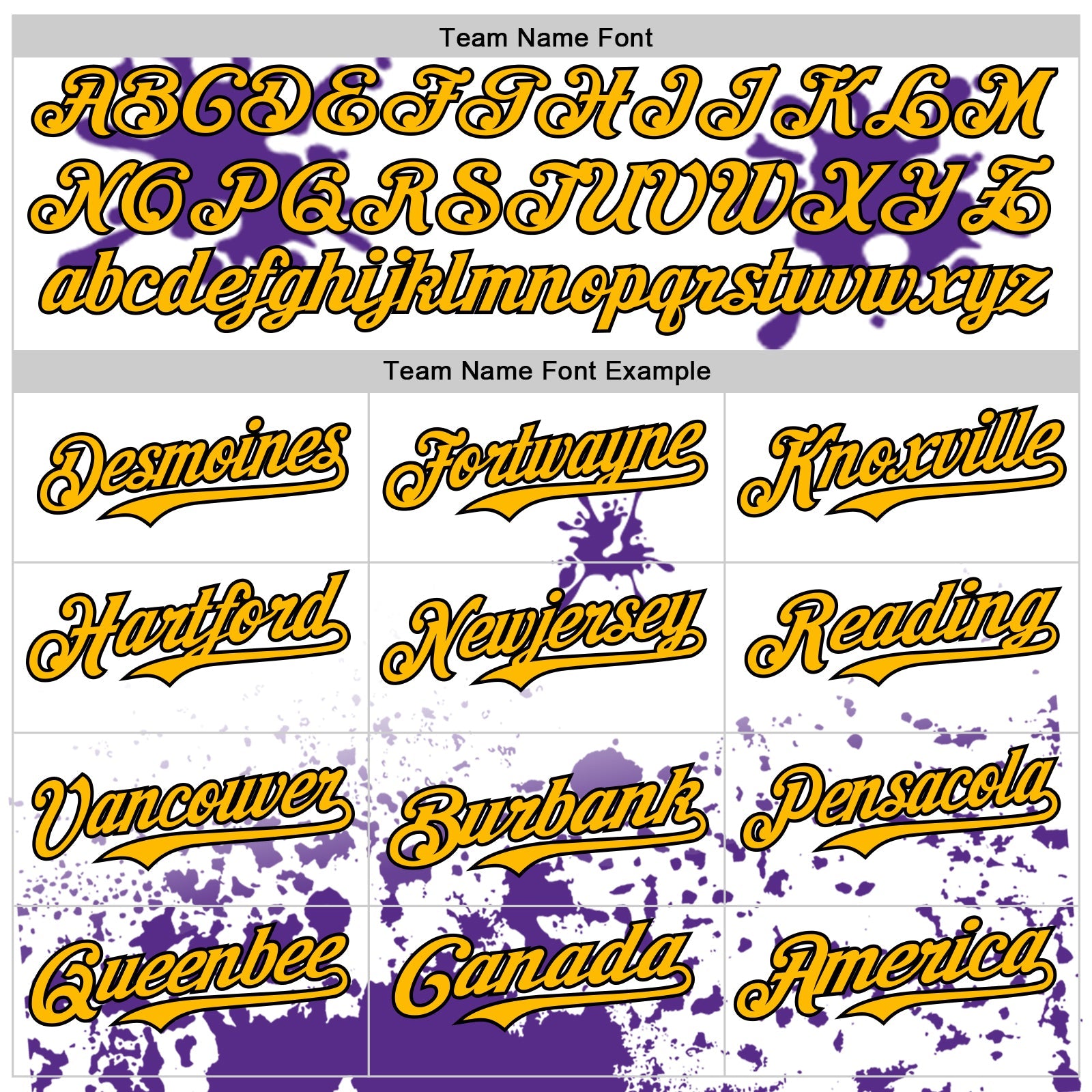 Custom White Gold Black-Purple Splatter Camo Two Tone Authentic Baseball Jersey view 4