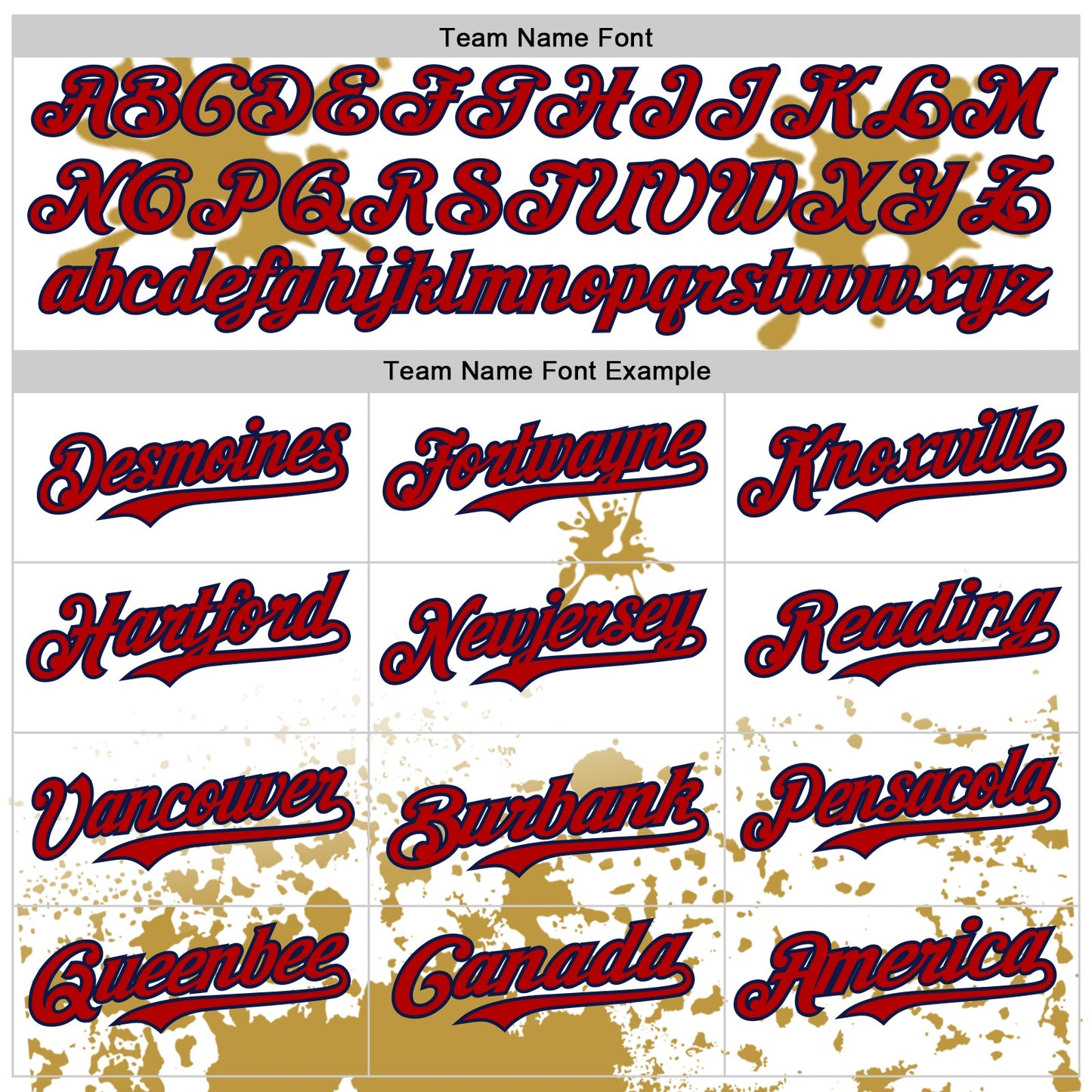 Custom White Red Navy-Old Gold Splatter Camo Two Tone Authentic Baseball Jersey view 4