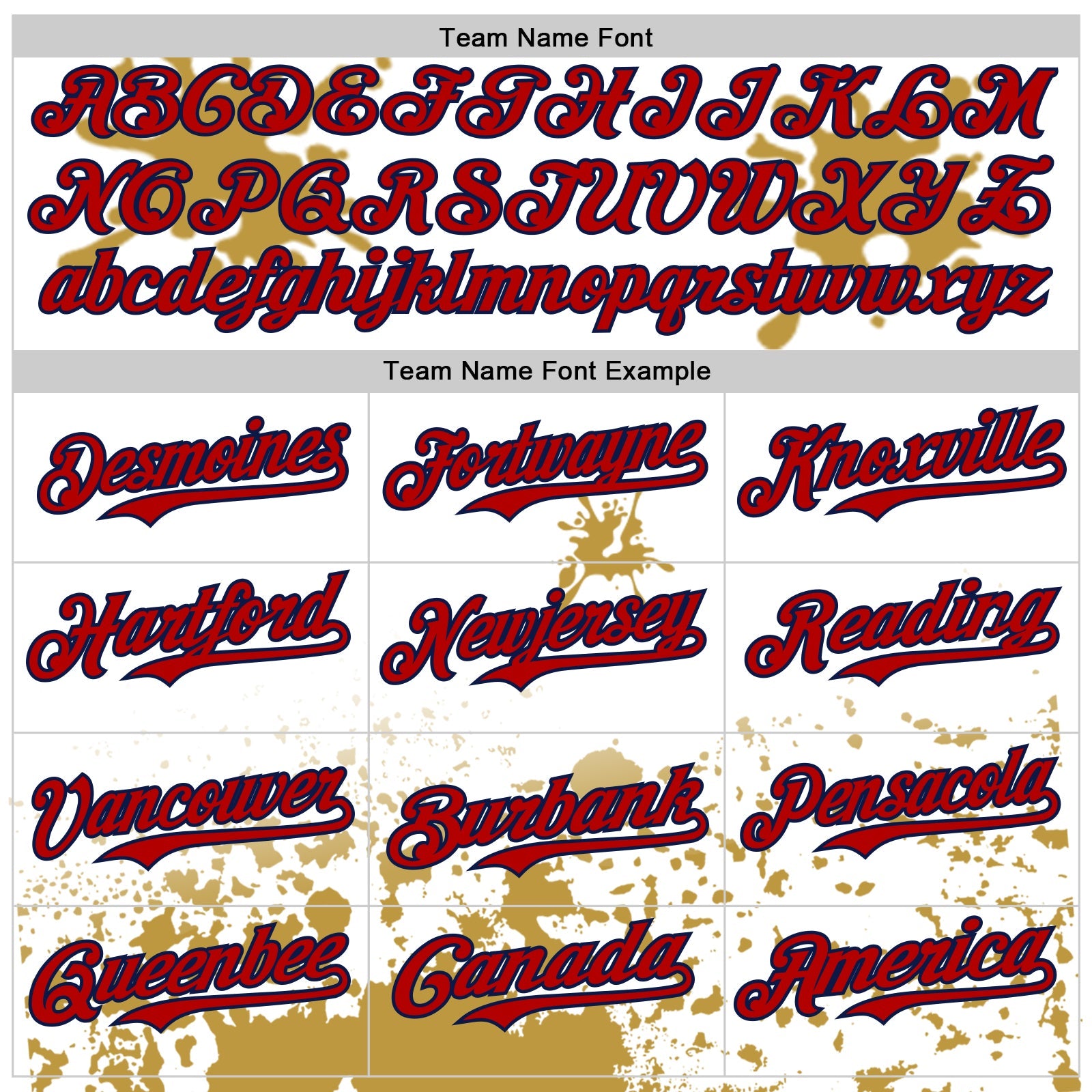 Custom White Red Navy-Old Gold Splatter Camo Two Tone Authentic Baseball Jersey view 4