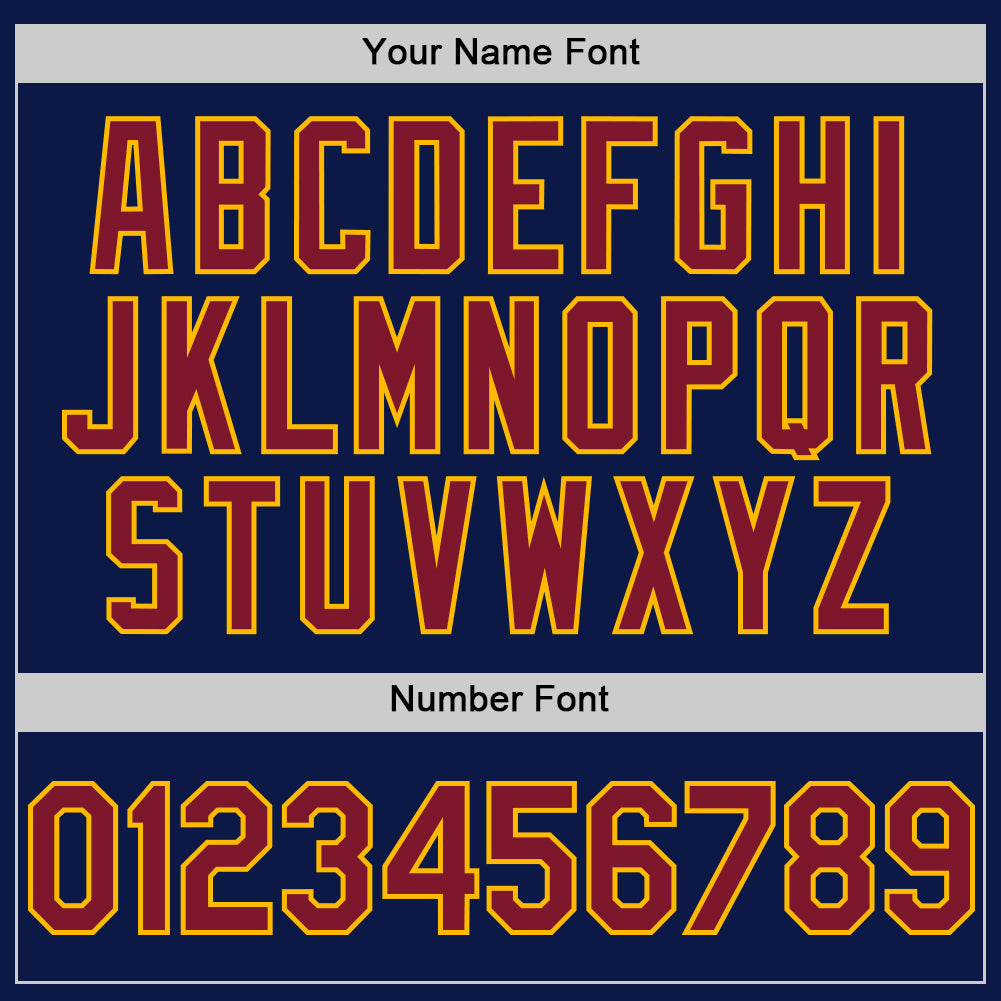 Custom Navy Crimson-Gold Digital Camo Two Tone Authentic Baseball Jersey view 5