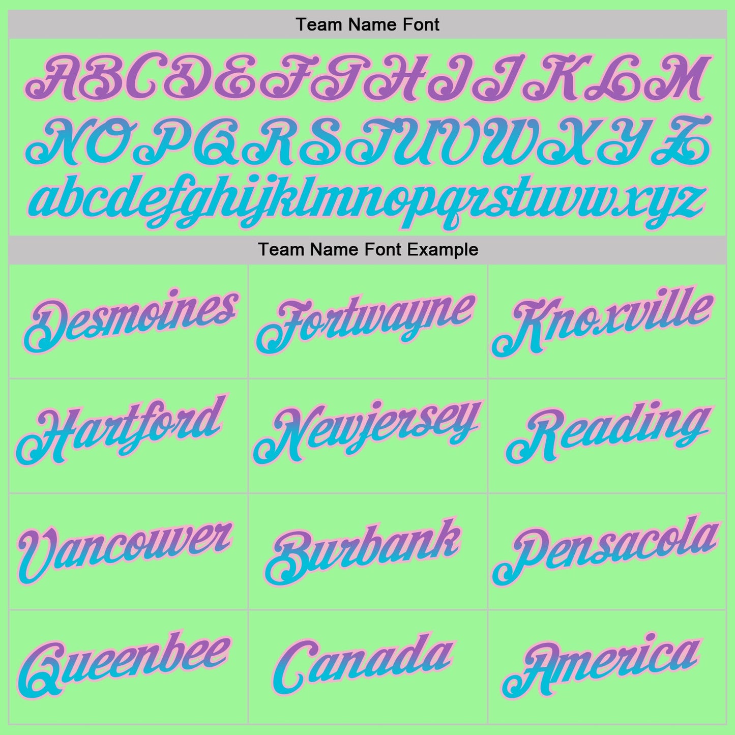 Custom Pea Green Medium Purple Lakes Blue-Light Pink Gradient Two Tone Performance T-Shirt view 3
