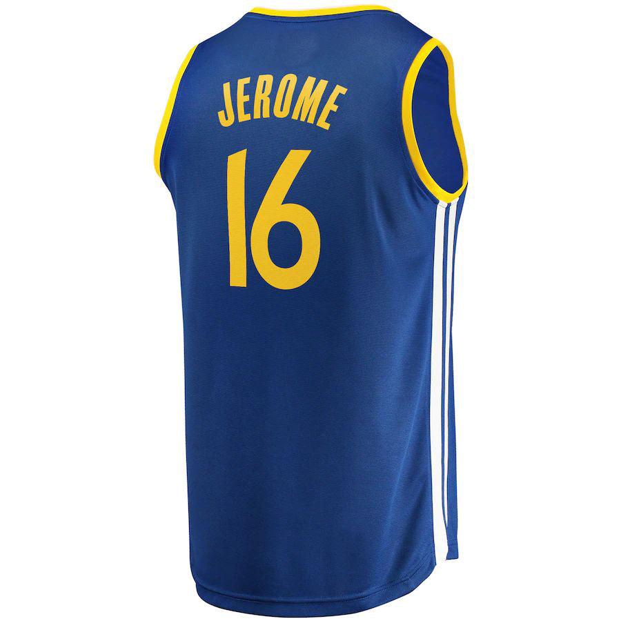 G.State Warriors #16 Ty Jerome Fanatics Branded 2022-23 Fast Break Replica Player Jersey Icon Blue Stitched American Basketball Jersey - Main View