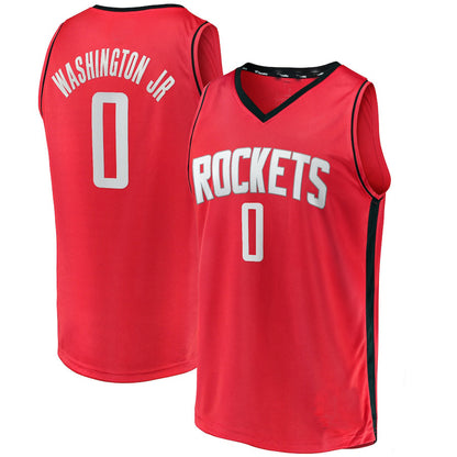 H.Rockets #0 TyTy Washington Jr. Fanatics Branded 2022 Draft First Round Pick Fast Break Replica Player Jersey Icon Edition Red Stitched American Basketball Jersey - Main View