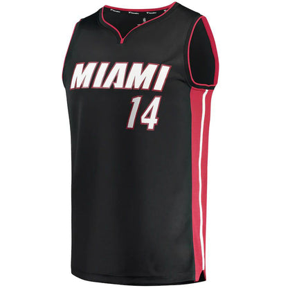 M.Heat #14 Tyler Herro Fanatics Branded Fast Break Replica Jersey Black Icon Edition Stitched American Basketball Jersey - Main View