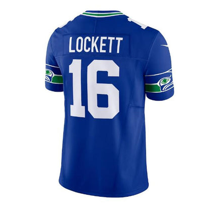 S.Seahawks #16 Tyler Lockett Throwback Vapor F.U.S.E. Limited Jersey - Royal Stitched American Football Jerseys - Main View