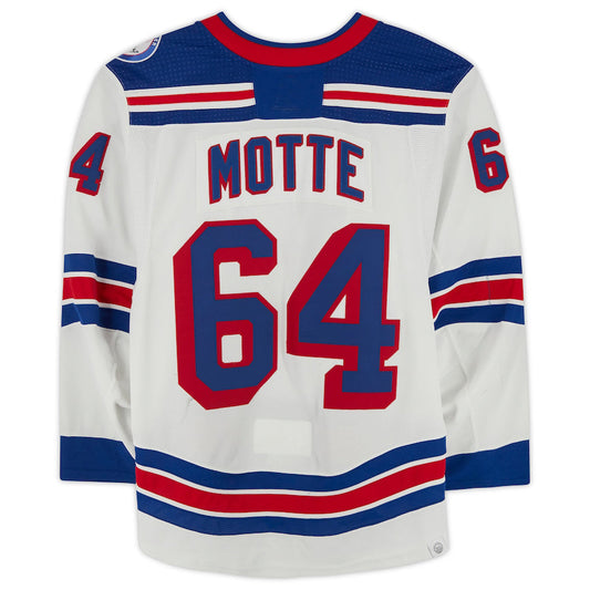 NY.Rangers #64 Tyler Motte Fanatics Authentic Game-Used White Stitched American Hockey Jerseys - Main View