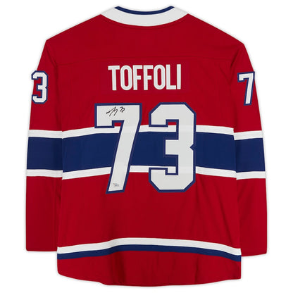 M.Canadiens #73 Tyler Toffoli Fanatics Authentic Autographed Breakaway Jersey Red Stitched American Hockey Jerseys - Main View