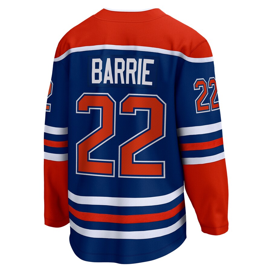 E.Oilers #22 Tyson Barrie Fanatics Branded Home Breakaway Player Jersey Royal Stitched American Hockey Jerseys - Main View