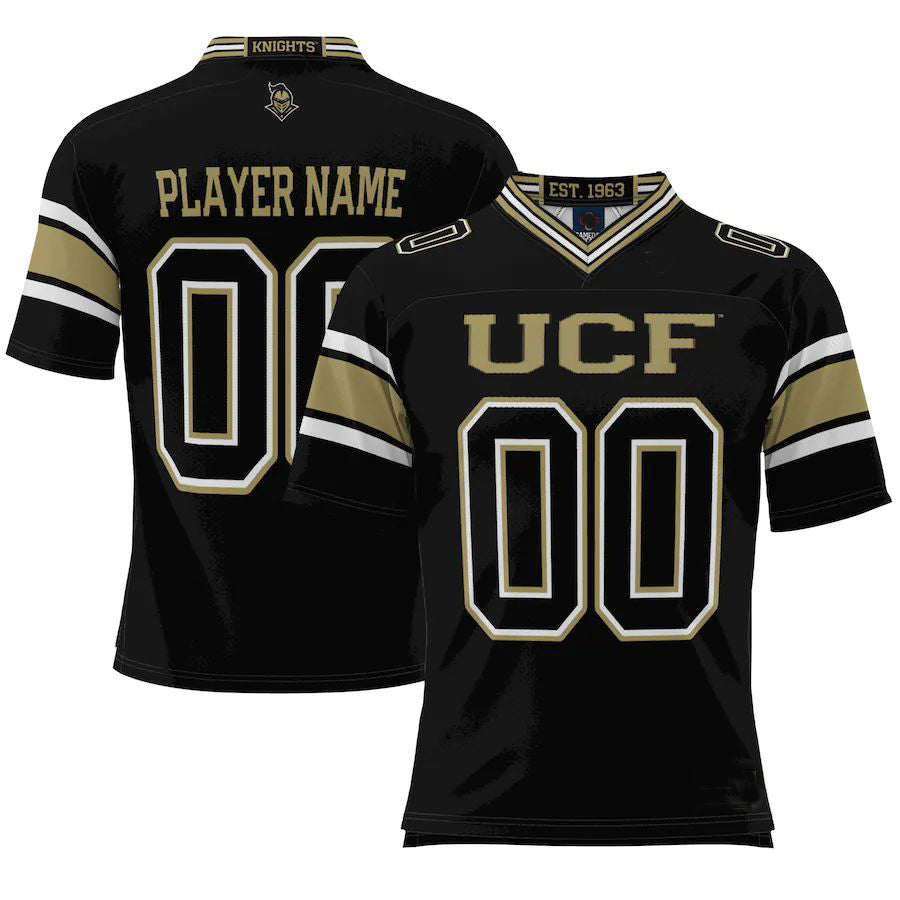 Custom U.Knights ProSphere NIL Pick-A-Player Football Jersey Black Stitched American College Jerseys - Main View
