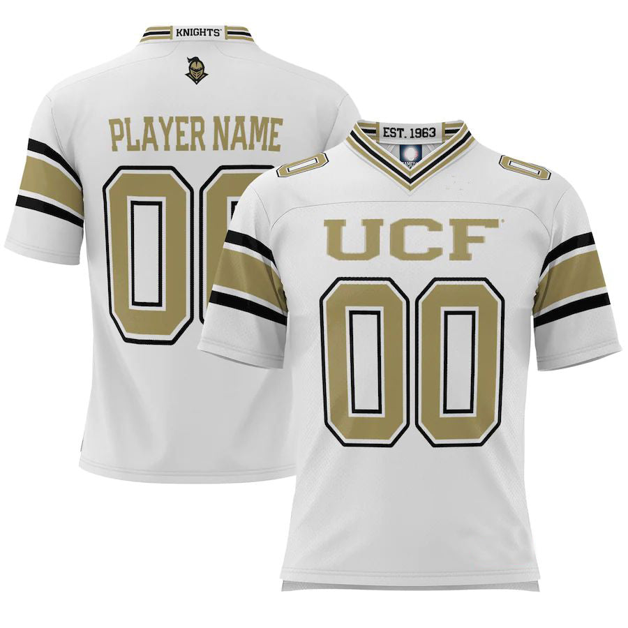 Custom U.Knights ProSphere NIL Pick-A-Player Football Jersey White Stitched American College Jerseys - Main View