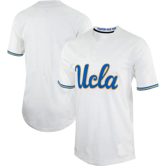 U.Bruins Unisex Two-Button Replica Softball Jersey White Stitched American College Jerseys - Main View
