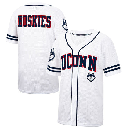 U.Huskies Colosseum Free Spirited Baseball Jersey White Navy Stitched American College Jerseys - Main View