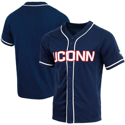 U.Huskies Replica Full-Button Baseball Jersey Navy Stitched American College Jerseys - Main View