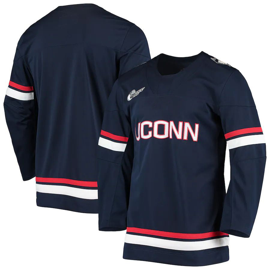 U.Huskies Replica Hockey Jersey Navy Stitched American College Jerseys - Main View