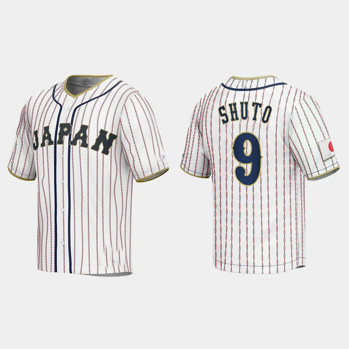 #9 UKYO SHUTO JAPAN BASEBALL 2023 WORLD BASEBALL CLASSIC JERSEY ¨C WHITE Stitches Baseball Jerseys - Main View