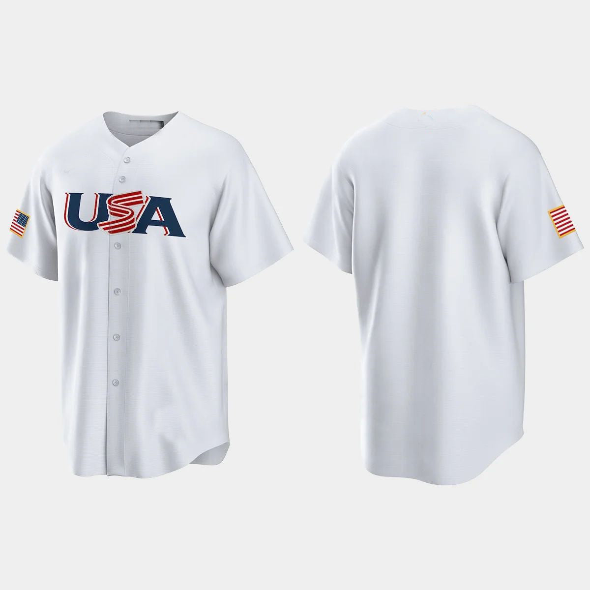 USA 2023 WORLD BASEBALL CLASSIC REPLICA JERSEY ¨C WHITE Stitches Baseball Jerseys - Main View