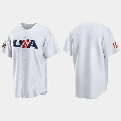 USA 2023 WORLD BASEBALL CLASSIC REPLICA JERSEY ¨C WHITE Stitches Baseball Jerseys - Main View