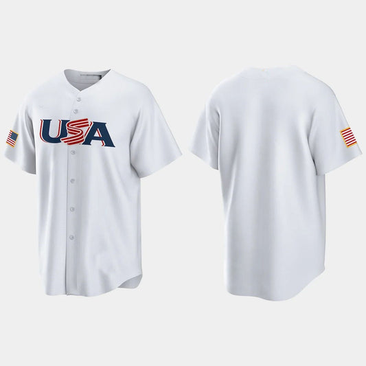 USA 2023 WORLD BASEBALL CLASSIC REPLICA JERSEY ¨C WHITE Stitches Baseball Jerseys - Main View