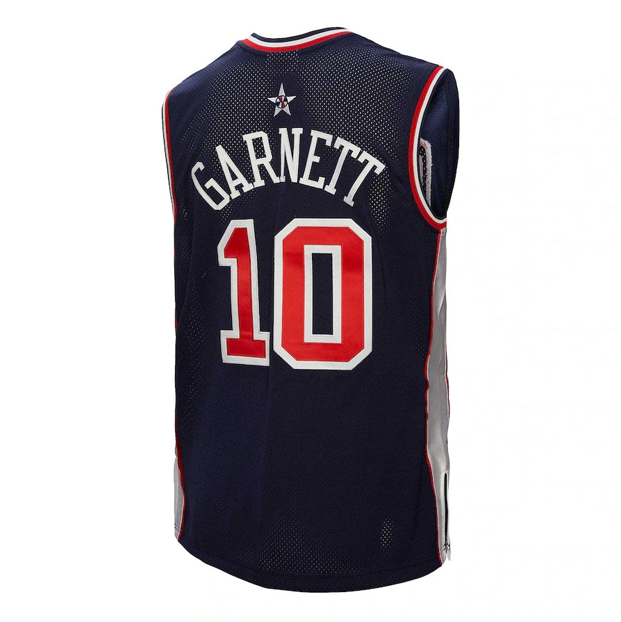 USA Basketball #10 Kevin Garnett Mitchell & Ness 2000 Authentic Jersey - Navy American Basketball Jersey - Main View