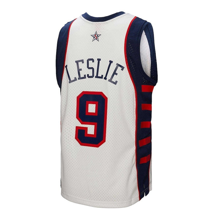 USA Basketball #9 Lisa Leslie Mitchell & Ness 2004 Hardwood Classics Swingman Jersey - White American Basketball Jersey - Main View