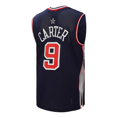 USA Basketball #9 Vince Carter Mitchell & Ness 2000 Authentic Jersey - Navy American Basketball Jersey - Main View