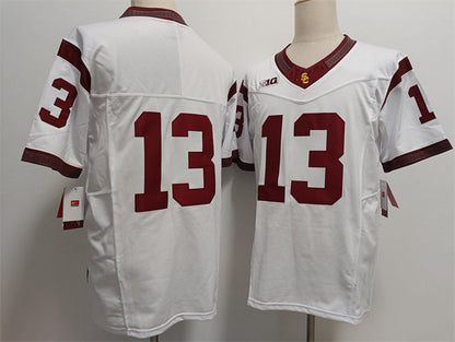 U.Trojans #13 Caleb Williams 2024 F.U.S.E. No Name White Stitched American College Jerseys - Main View