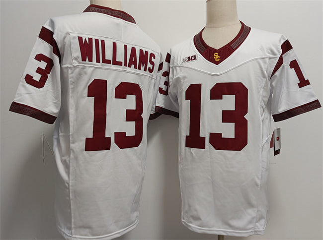 U.Trojans #13 Caleb Williams 2024 F.U.S.E. White Stitched American College Jerseys - Main View