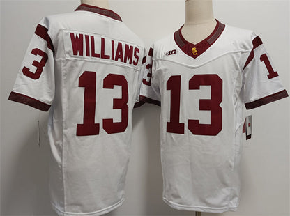 U.Trojans #13 Caleb Williams 2024 F.U.S.E. White Stitched American College Jerseys - Main View