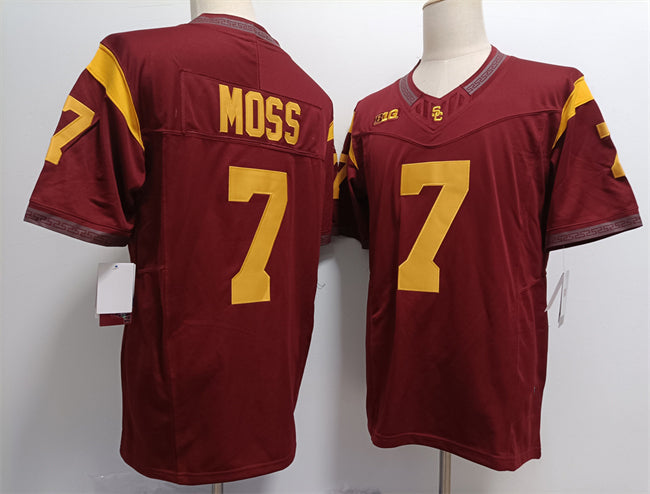 U.Trojans #7 Miller Moss 2023 F.U.S.E. Red Stitched American College Jerseys - Main View