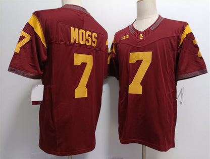 U.Trojans #7 Miller Moss 2023 F.U.S.E. Red Stitched American College Jerseys - Main View