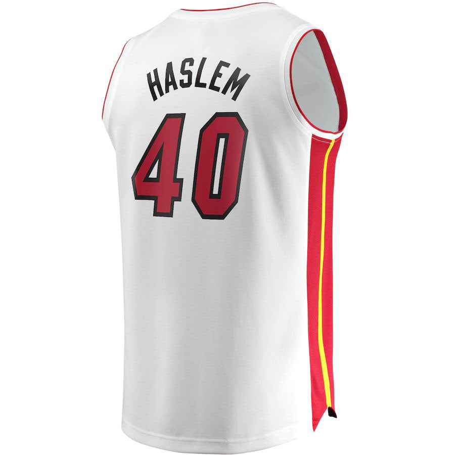 M.Heat #40 Udonis Haslem Fanatics Branded  Fast Break Player Jersey Association Edition White Stitched American Basketball Jersey - Main View