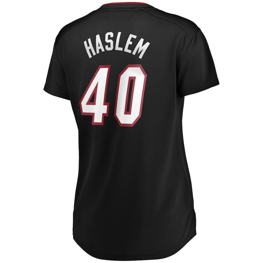 M.Heat #40 Udonis Haslem Fanatics Branded Women's Fast Break Player Jersey  Icon Edition Black Stitched American Basketball Jersey - Main View