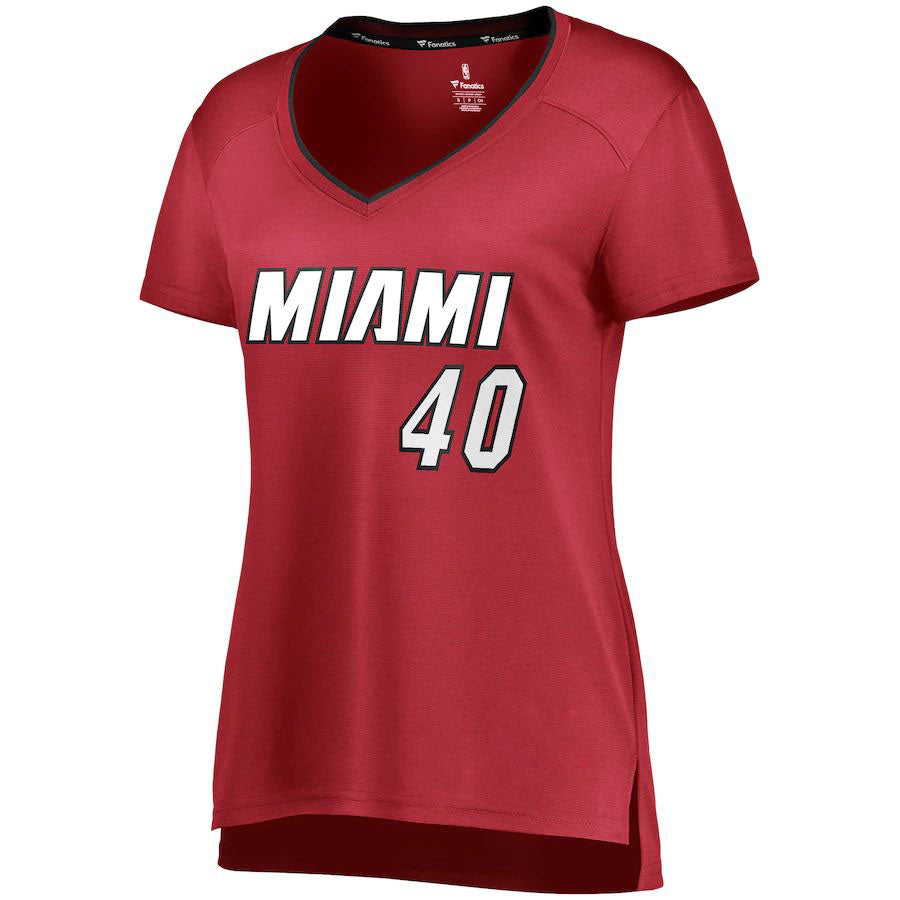 M.Heat #40 Udonis Haslem Fanatics Branded Women's Fast Break Player Jersey Statement Edition Red Stitched American Basketball Jersey - Main View